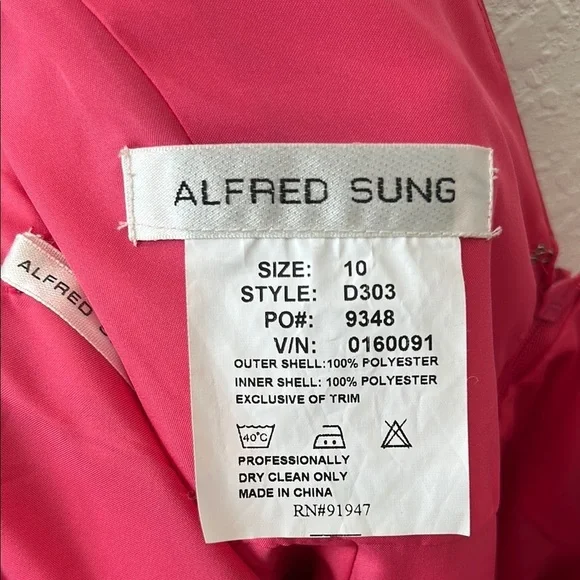 ALFRED SUNG Pink Midi Dress - Picture 2 of 10
